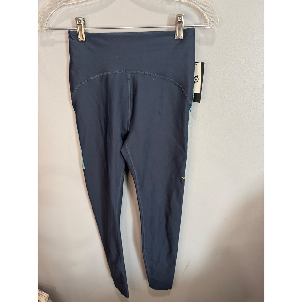 Peloton Womens Endurance LT Pop Stitch Leggings Navy Blue Teal WB00976 Size S‎